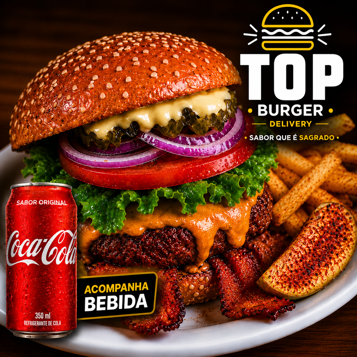 2X Classic Salada em DOBRO + 2 Coca-Cola + Fritas