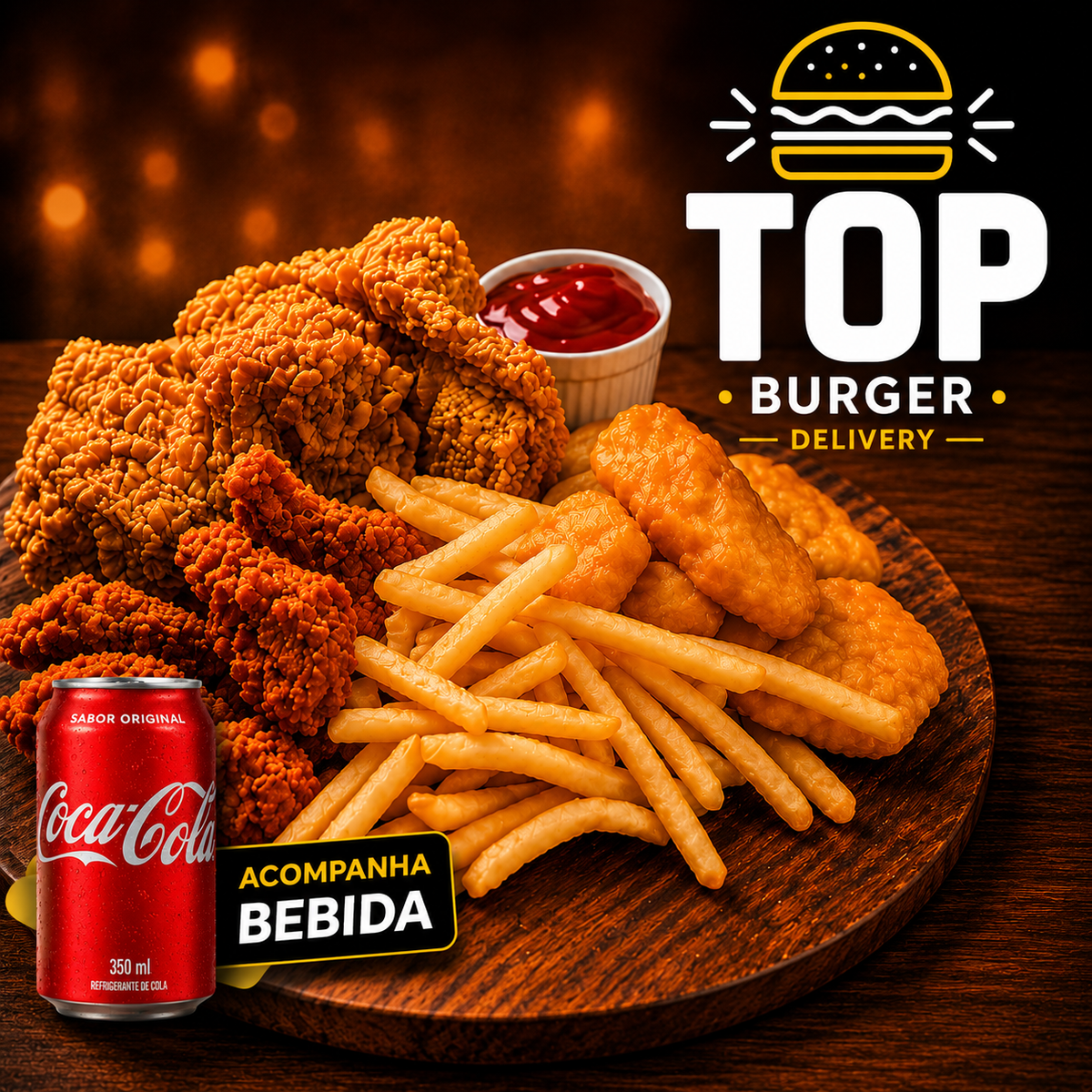 COMBO de Fritas + Frango Frito + Nuggets